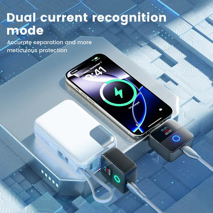 140W Type-C Physical-Disconnect Battery Power Bank - Chargeable Mobile Protection Device with Auto-Eject