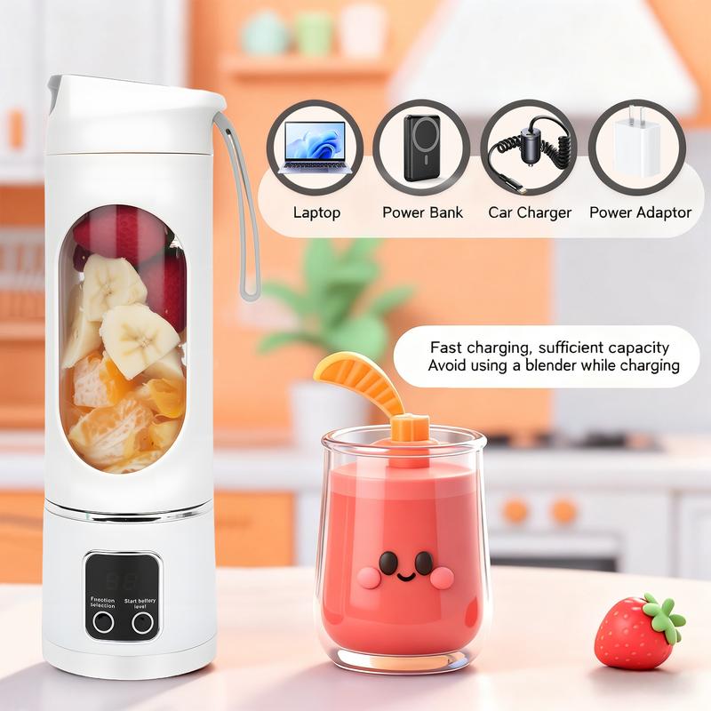 Portable USB Rechargeable Blender – Mini Smoothie Maker for Travel & Gym