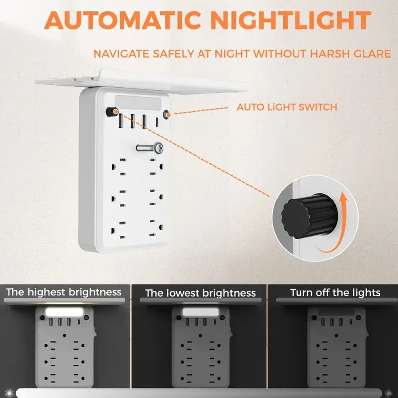 Wall Outlet Extender with Shelf Night（Buy 2 Free Shipping✈️）