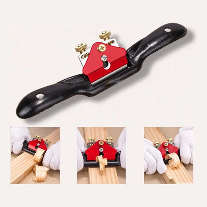 Adjustable Spokeshave Tool for Woodworking, Small Hand Plane with Dual Knobs