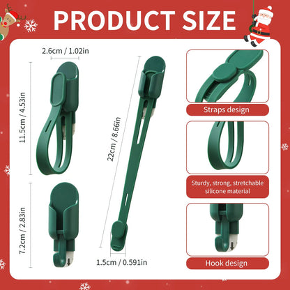 🎄Rugged, Durable, Versatile✨ 6PCS Christmas Silicone Garland Hangers
