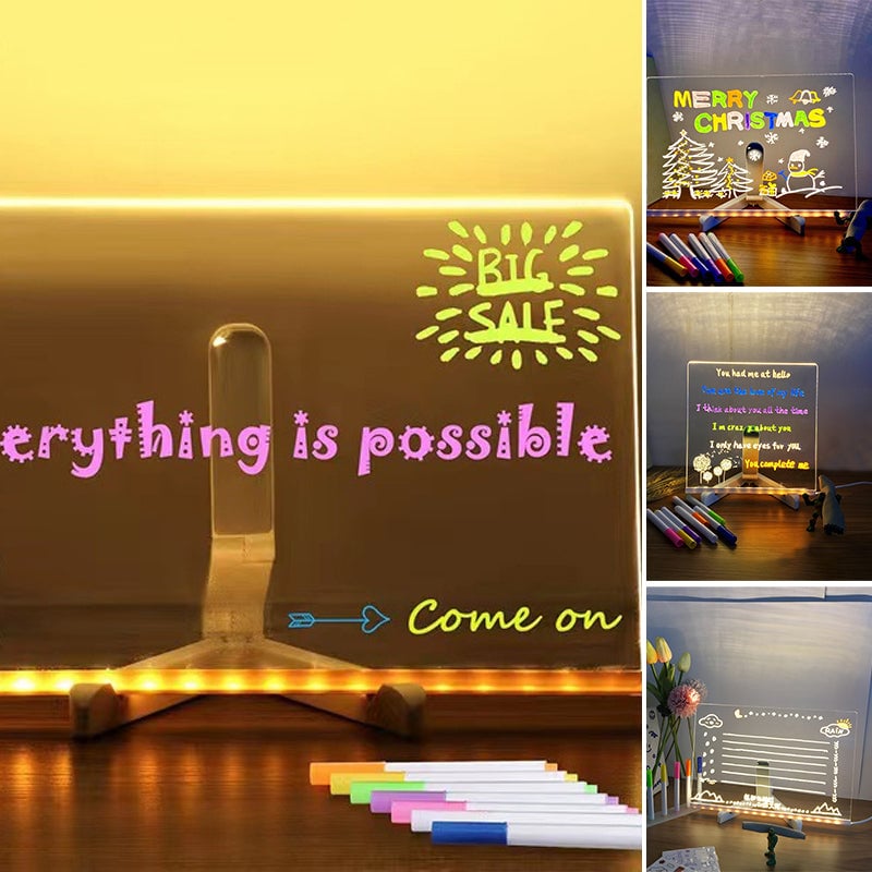 🖌Fashion Hot Sale 49% OFF -  LED Note Board with Colored Pens