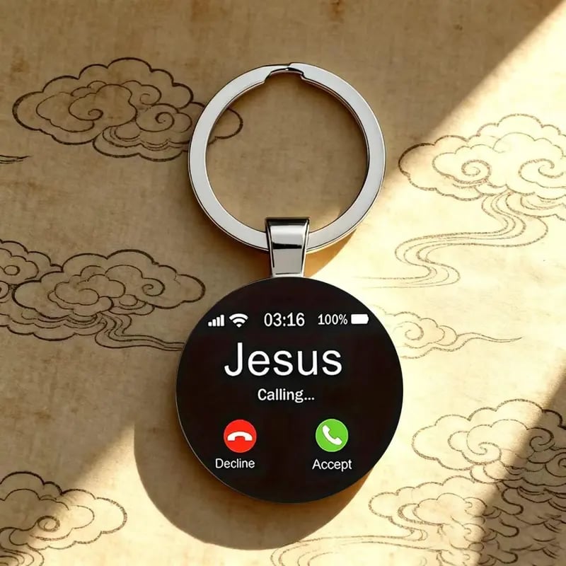 Jesus Calling Christian Key Ring – Inspirational Faith Gift & Religious Reminder