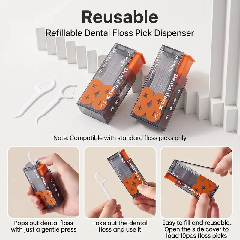 Reusable Dental Floss Pick Dispenser