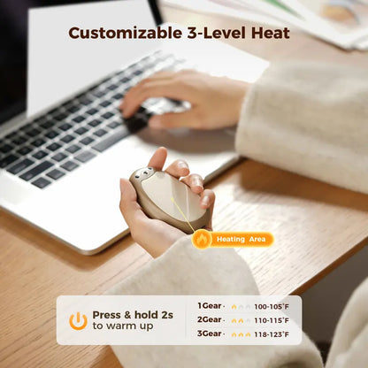 ❄️ 2 Pack Magnetic Bear Hand Warmers | Split Design, 3 Heat Settings, Perfect Christmas Gift🎁