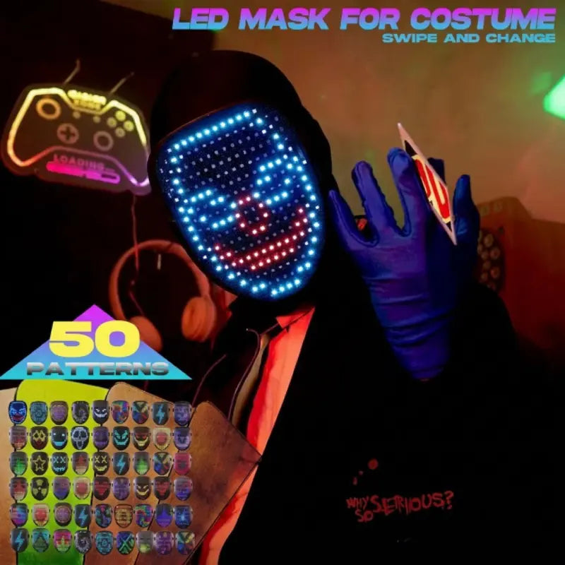 🎃2026 Halloween LED Skull Horror Mask