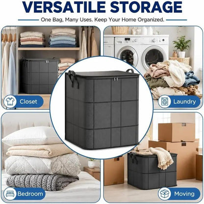 Large Foldable Storage Organizer Bag – Reinforced, Zippered & Spacious