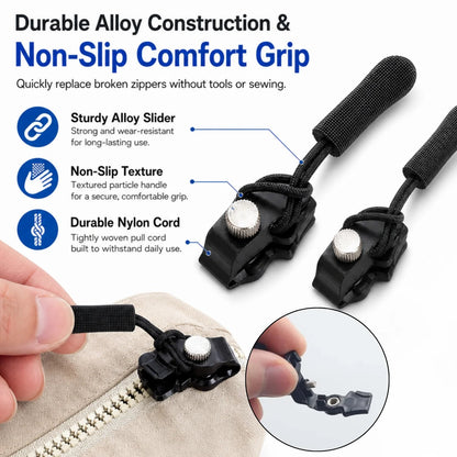 🔧 15pcs Universal Zipper Repair Tool | 3 Sizes Detachable Suitable