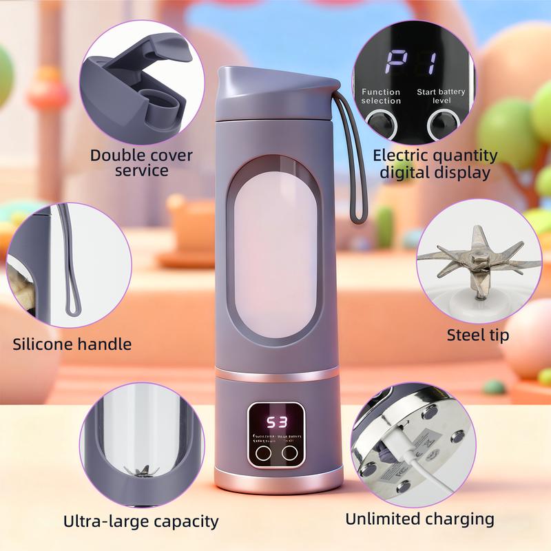 Portable USB Rechargeable Blender – Mini Smoothie Maker for Travel & Gym