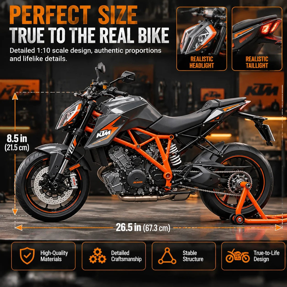 🏍️ 1:6 DIY Motorcycle Model Kit 🔧 Fuel-Powered Engine Build