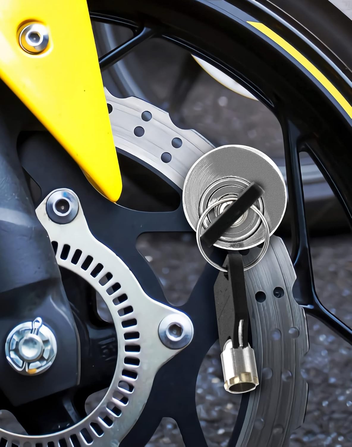 🔒🚲50% OFF NOW! Motorcycle and Bicycle Anti-Theft Disc Brake Lock – Alloy Steel Mini Disc Lock, Portable Security Lock for Bike, E-bike & Scooter
