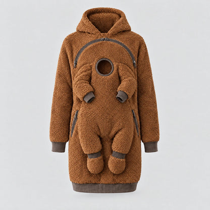 🧸2-in-1 Mom Baby Carrier Hoodie | Sherpa Fleece Warm Coat, Free Your Hands🤱