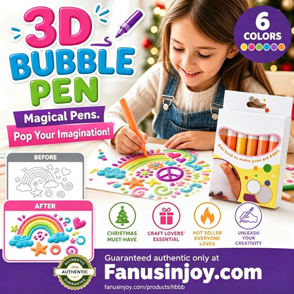 💥LAST DAY BUY 2 GET 1 FREE!!🎁🔮Magic Pen – Draw 3D with one stroke!🎄 DIY Bubble Popcorn Drawing Pens