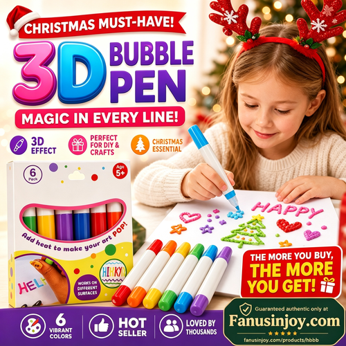 💥LAST DAY BUY 2 GET 1 FREE!!🎁🔮Magic Pen – Draw 3D with one stroke!🎄 DIY Bubble Popcorn Drawing Pens