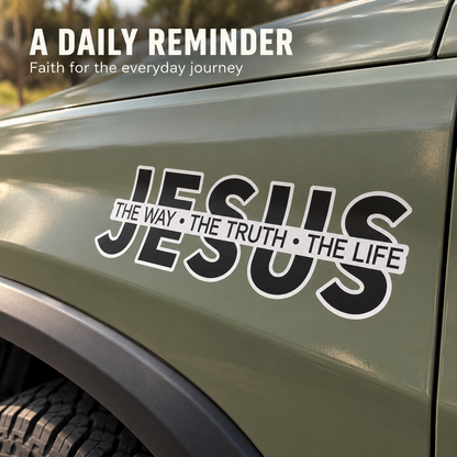 ✝️ Jesus Vinyl Decal – The Way, The Truth, The Life