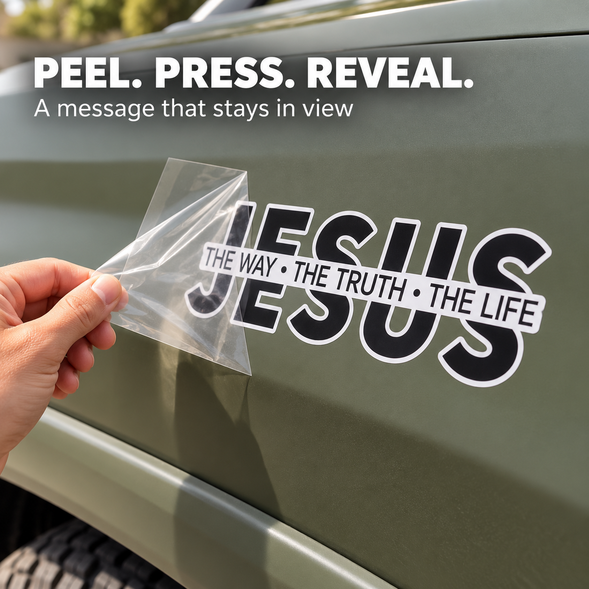 ✝️ Jesus Vinyl Decal – The Way, The Truth, The Life