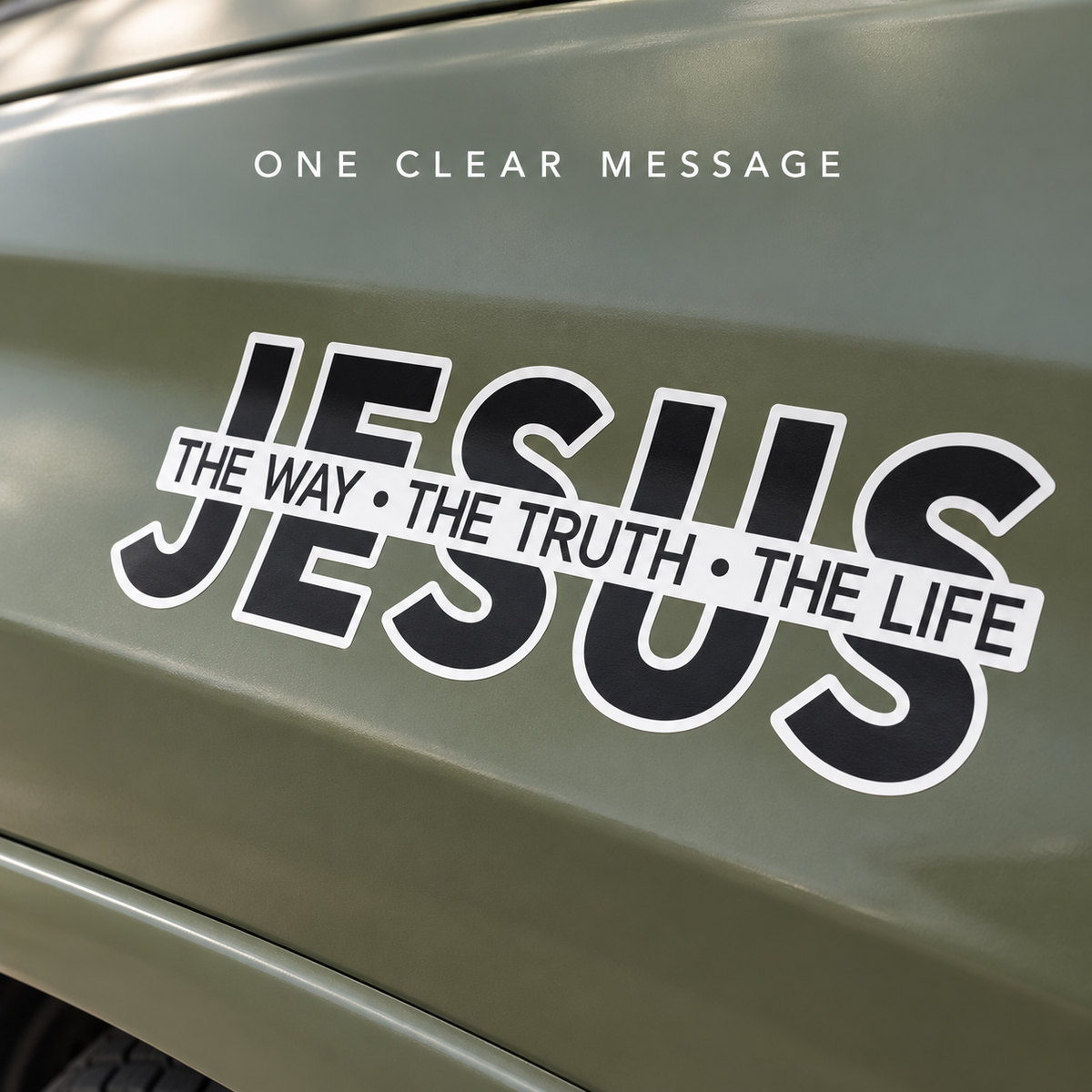 ✝️ Jesus Vinyl Decal – The Way, The Truth, The Life