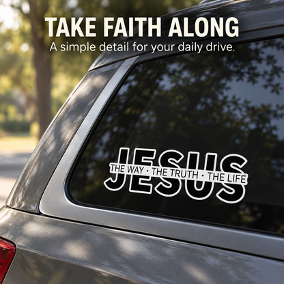 ✝️ Jesus Vinyl Decal – The Way, The Truth, The Life