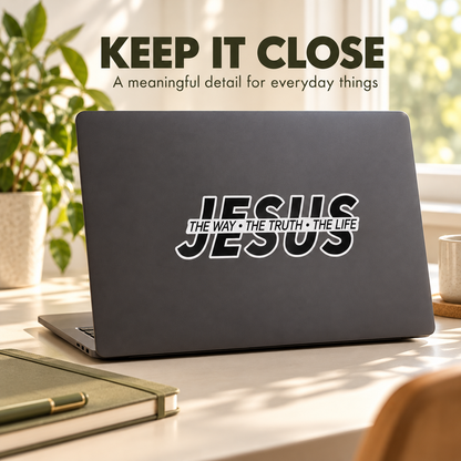 ✝️ Jesus Vinyl Decal – The Way, The Truth, The Life