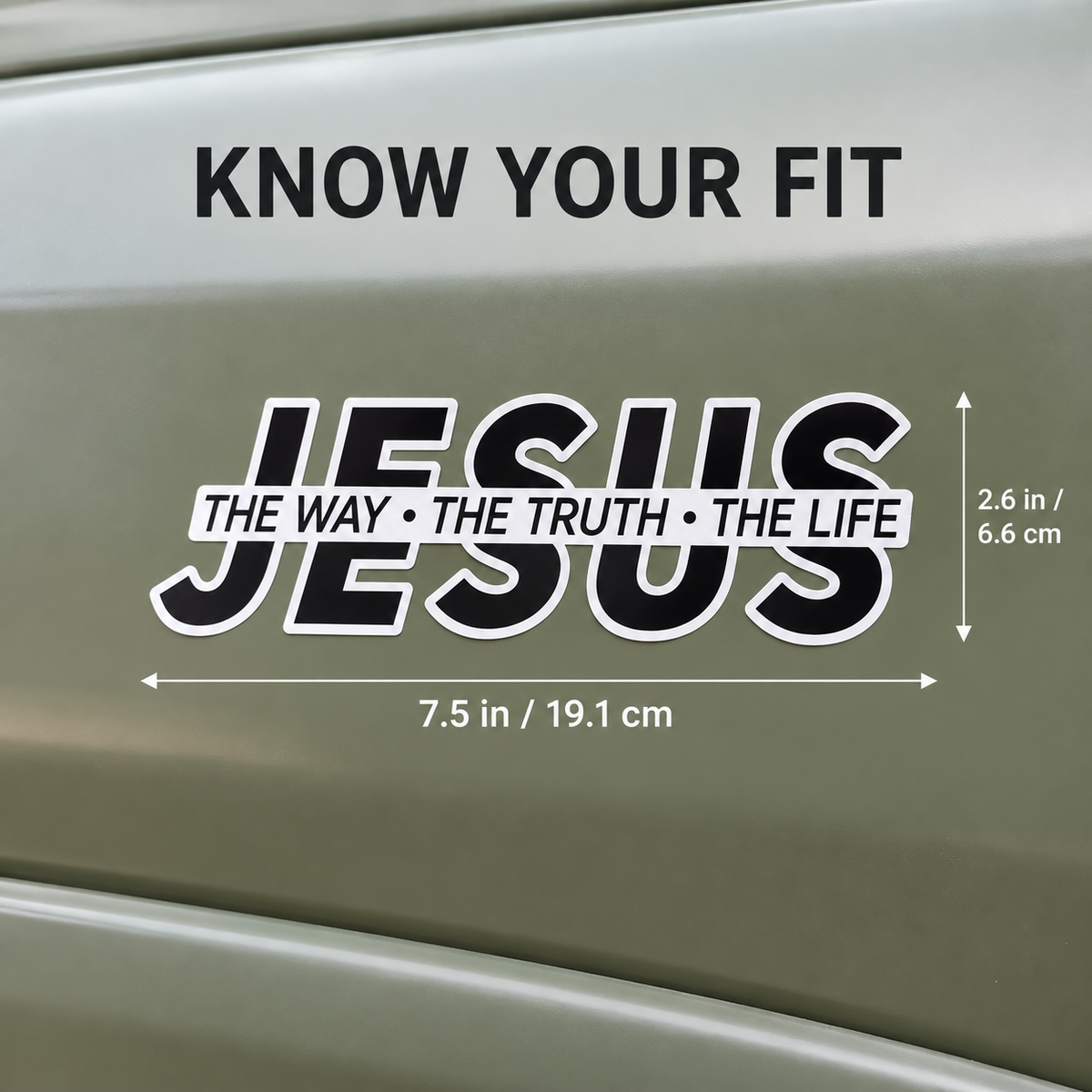 ✝️ Jesus Vinyl Decal – The Way, The Truth, The Life