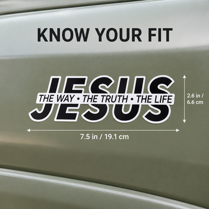 ✝️ Jesus Vinyl Decal – The Way, The Truth, The Life