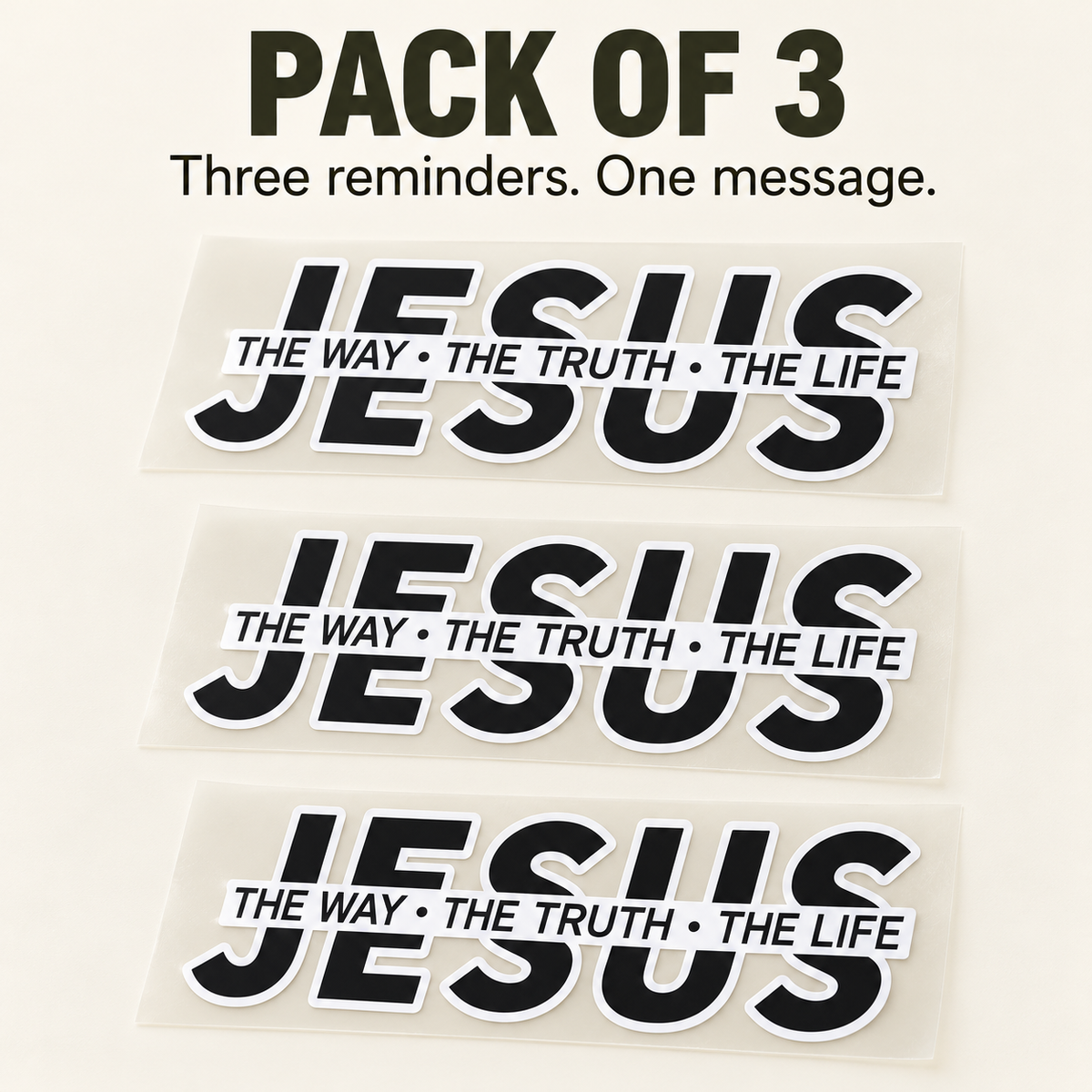 ✝️ Jesus Vinyl Decal – The Way, The Truth, The Life