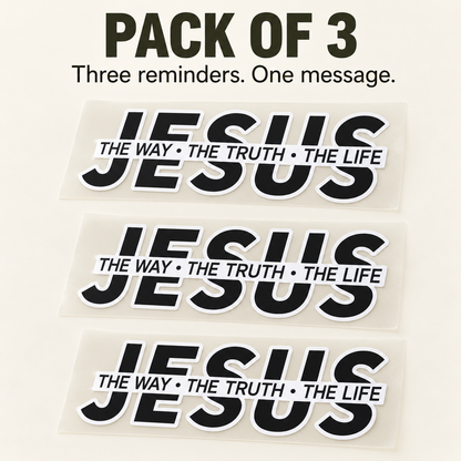 ✝️ Jesus Vinyl Decal – The Way, The Truth, The Life