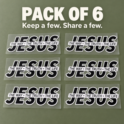 ✝️ Jesus Vinyl Decal – The Way, The Truth, The Life