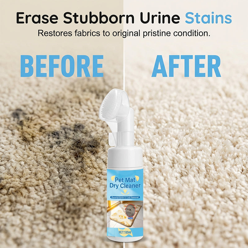 🐾 50% OFF! 🧼 Waterless Pet Mat Foam Cleaner – With brush & quick refresh ✨