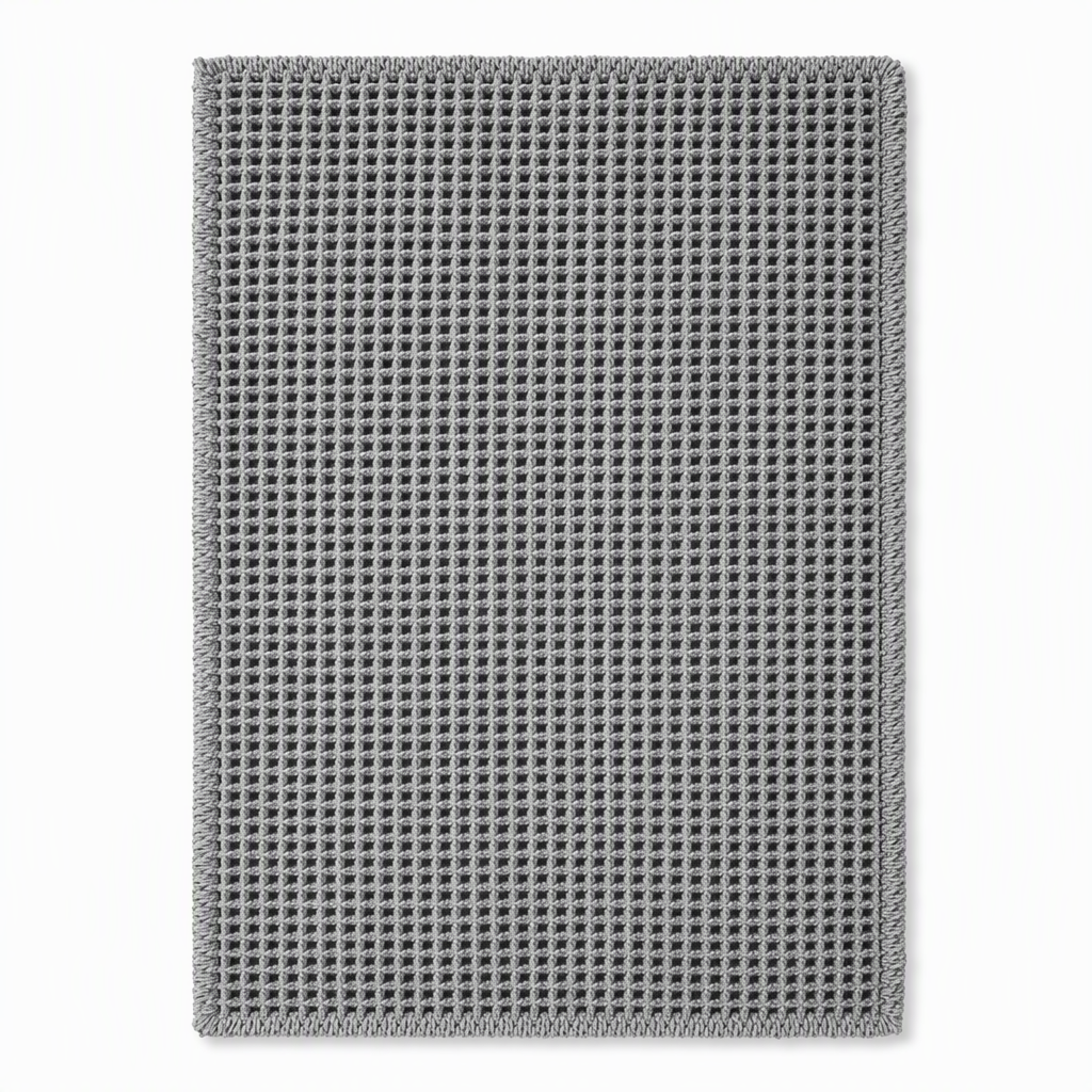 📢📢40% OFF !! ⏰Non Slip Water Absorbent Waffle Weave Bathroom Mat Solid Color Entrance Doormat