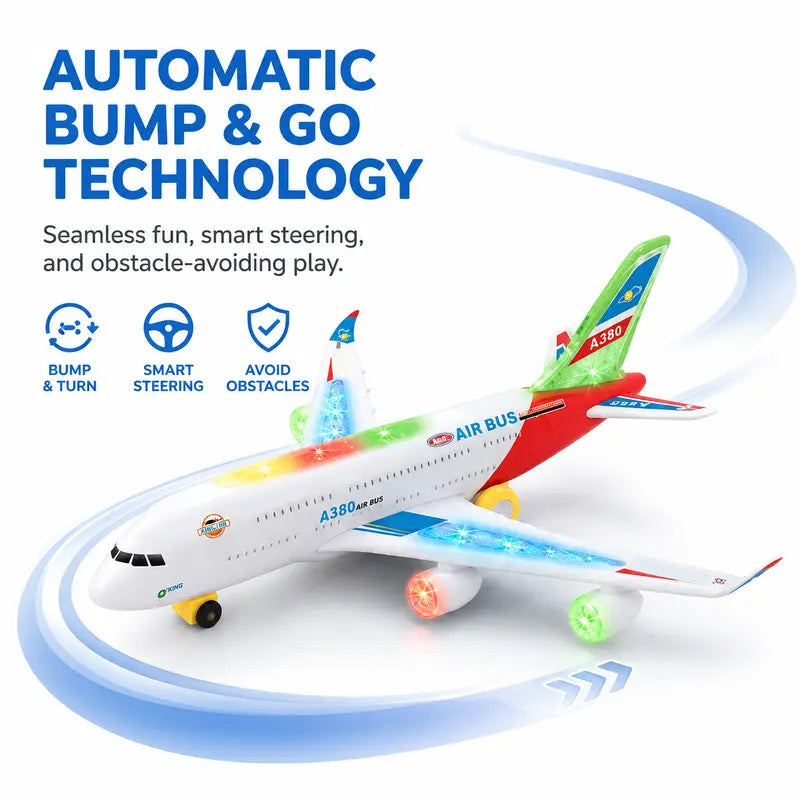 🛫Electric Model Aircraft with Sound and LED Lights✨