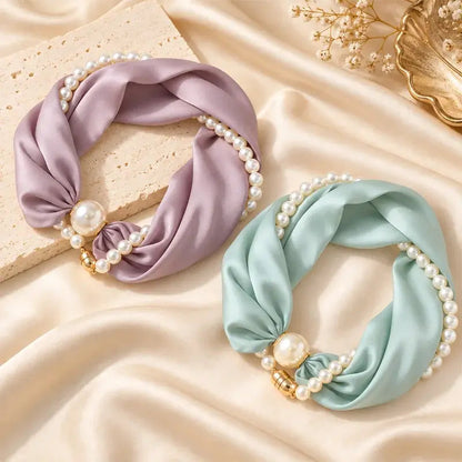 ✨ 3-in-1 Magnetic Scarf Necklace - Detachable Pearl Accent Choker 🎗️