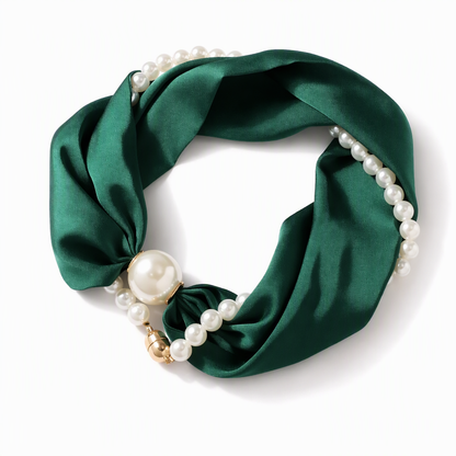 ✨ 3-in-1 Magnetic Scarf Necklace - Detachable Pearl Accent Choker 🎗️