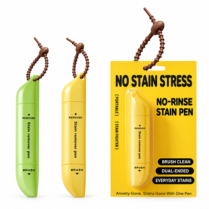 Portable Dual-Head Stain Remover Pen✨ Instant No-Rinse Emergency Spot Cleaner for Clothes, Oil & Coffee Stains