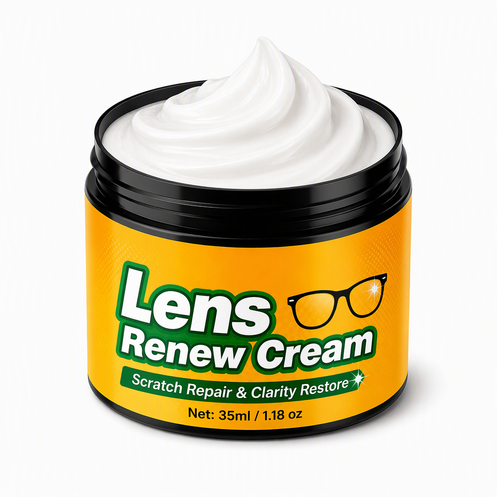 Lens Scratch Repair Cream Set with Sponge for Glasses Goggles Face Shields and Helmet Visors