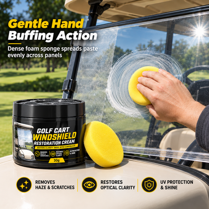 Golf Cart Windshield Scratch Repair Paste with Sponge